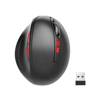Optisk Ergonomisk Datamus 2.4GHz - Trådløs