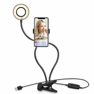 Mobilholder med LED-lampe