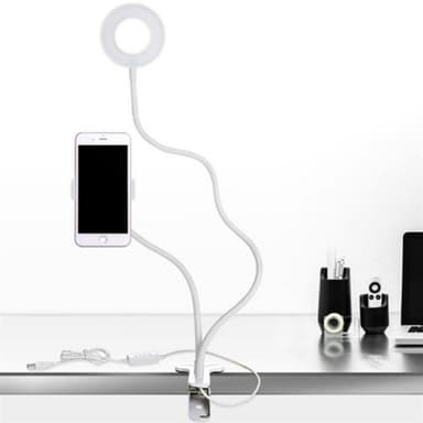 Mobilholder med LED-lampe