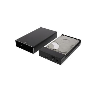 DELTACO External 3,5" HDD enclosure, USB-C, USB 3.1 Gen2, 10 Gbps, bla