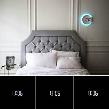 Rund LED Nattlampe/Veggklokke Ø30
