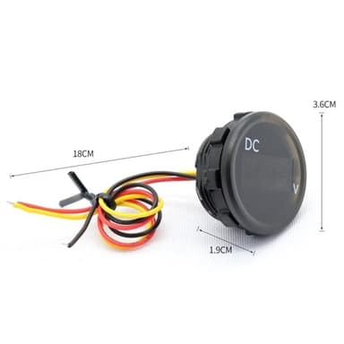 Universal digitalt voltmeter med 18cm ledning IP67