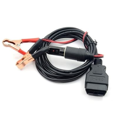 12v Adapterkabel diagnoseuttak med clips/sigarettkontakt til nødsituasjon