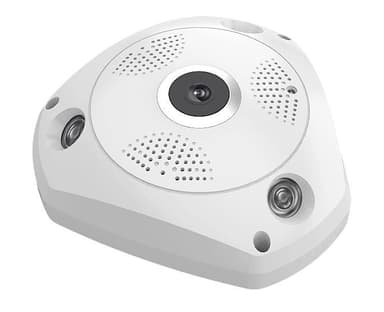 Overvåkningskamera 360 ° vidvinkel Hvit