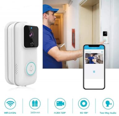 Smart hjemme-dørklokke med kamera og wifi 1080p