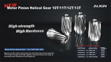 H55G001XXT Motor Pinion Helical Gear 10T