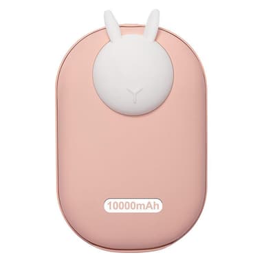 Oppladbar håndvarmer og powerbank 10.000 mAh - rosa