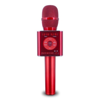 Trådløs Karaokemikrofon med Bluetoothhøyttaler 2x5W rød Elkjøp