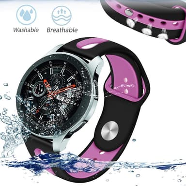 Armbånd Samsung Galaxy Watch 46 mm - svart / lilla - S