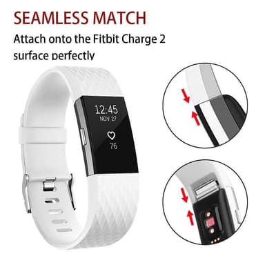 Armbånd for Fitbit Charge 2 - Hvit - S
