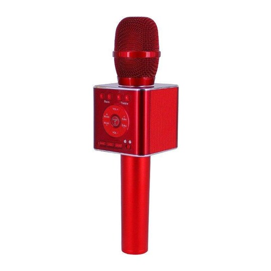 Trådløs Karaoke-mikrofon med Bluetooth-høyttaler 2x5W rød