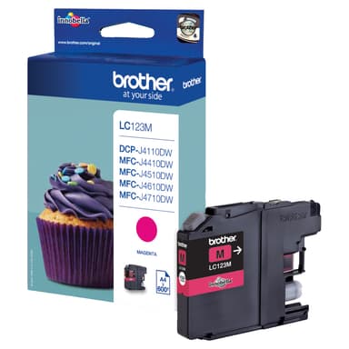 Brother blekkpatron LC123M Magenta