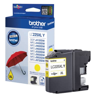 Brother blekkpatron LC-225XLY XL Gul