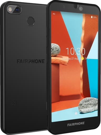 Fairphone 3 Plus smarttelefon (sort)
