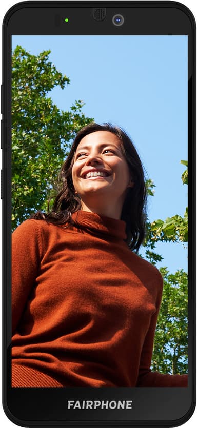 Fairphone 3 Plus smarttelefon (sort)