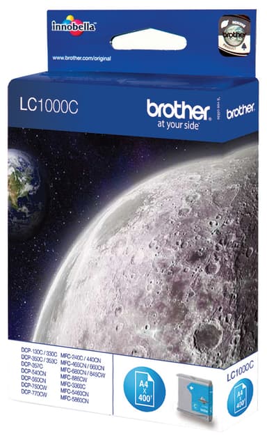 Brother blekkpatron LC1000C Cyan