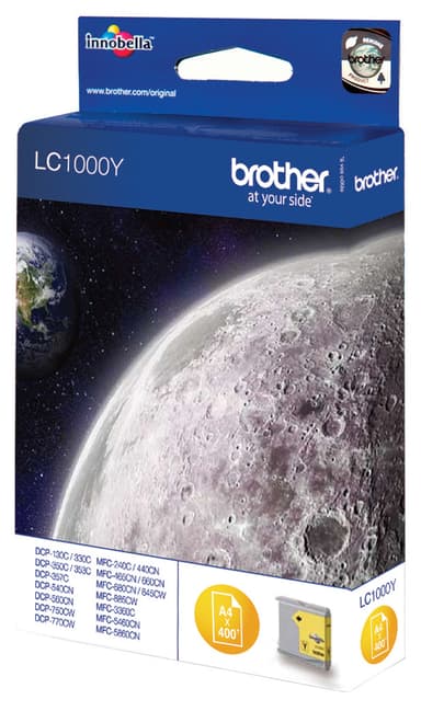 Brother blekkpatron LC1000Y Guln
