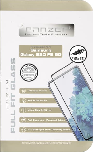 Panzer Full-Fit Samsung Galaxy S20 FE skjermbeskytter (sort)