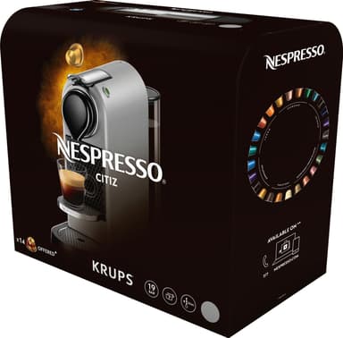 NESPRESSO® CitiZ kaffemaskin fra Krups, Sølv