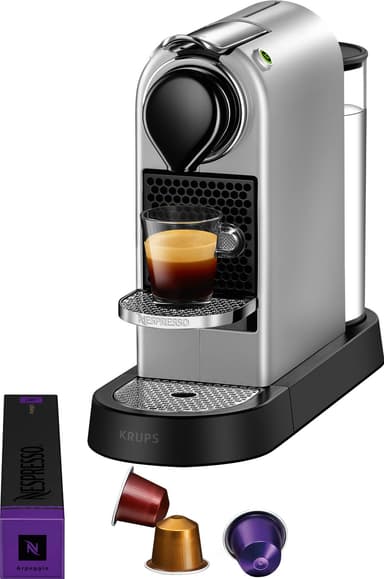 NESPRESSO® CitiZ kaffemaskin fra Krups, Sølv