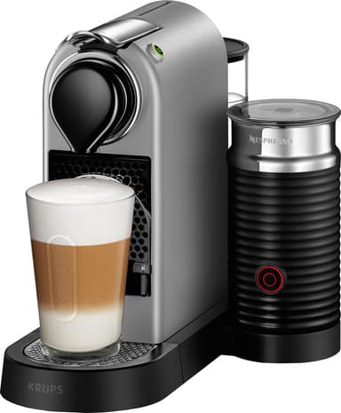 NESPRESSO® CitiZ & Milk kaffemaskin fra Krups, Sølv