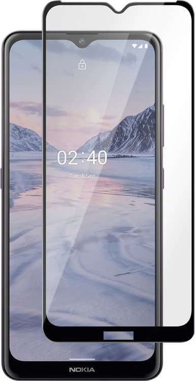 Panzer Full-Fit Nokia 2.4 skjermbeskytter (sort)