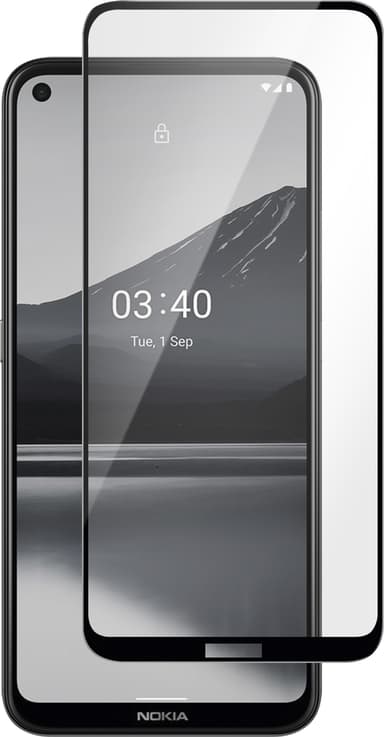 Panzer Full-Fit Nokia 3.4/5.4 skjermbeskytter (sort)
