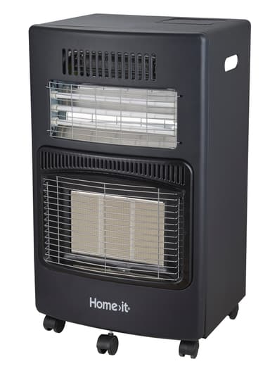 Gassvarmeovn 4,2 kW 3 trinn med vifte - svart