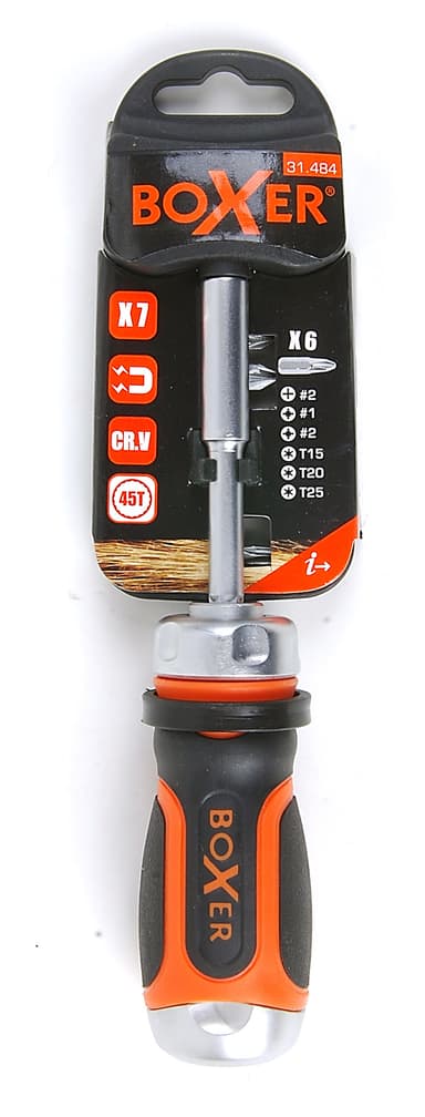 Skralleskrutrekker med 6 bits - kort modell