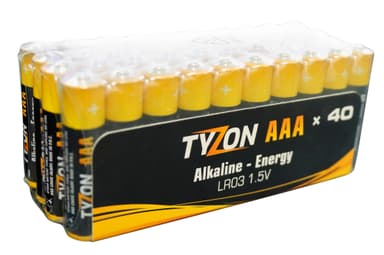 1,5 V AAA alkaliske batterier, 40 stk.