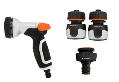 Dusjpistolsett PLUS med 3 koblinger