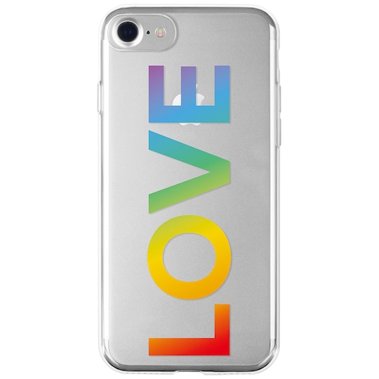La Vie iPhone 6/6S/7/8 mykt deksel (rainbow love-tekst)