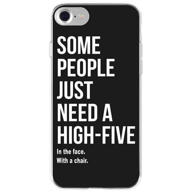 La Vie iPhone 6/7/8/SE Gen. 2 mykt deksel (high five-tekst)