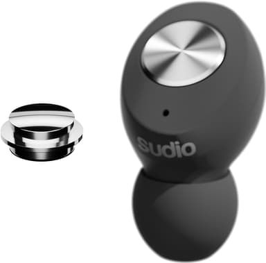 Sudio Tolv helt trådløse in-ear hodetelefoner (sort)