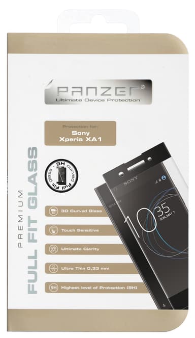 Panzer skjermbeskytter for Sony Xperia XA1 (sort)