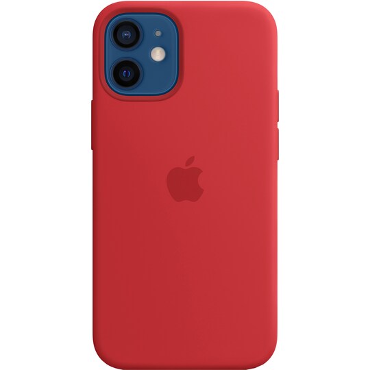 iPhone 12 Mini silikondeksel med MagSafe (rød)