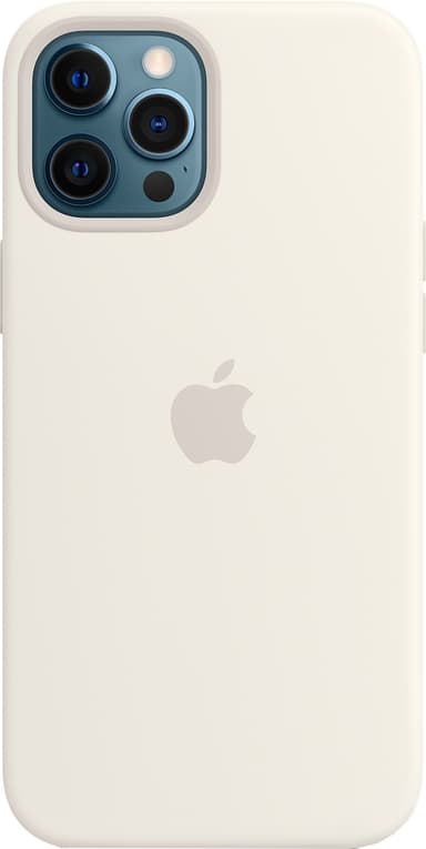 iPhone 12 Pro Max silikondeksel med MagSafe (hvit)