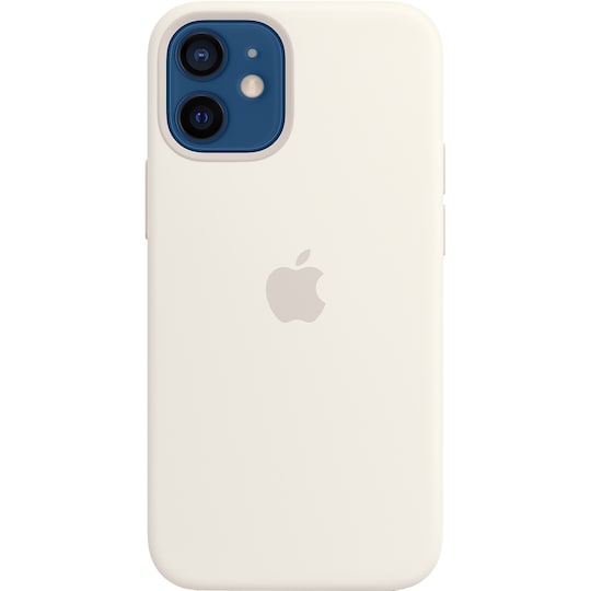 iPhone 12 Mini silikondeksel med MagSafe (hvit)