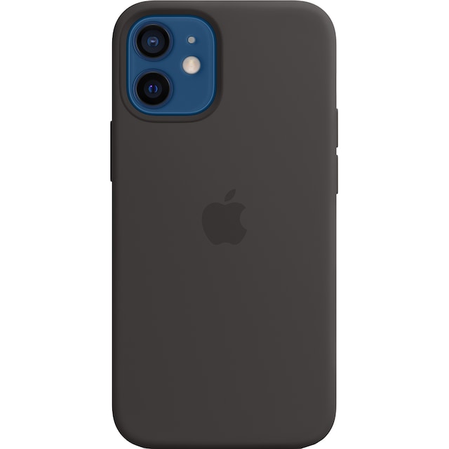 iPhone 12 Mini silikondeksel med MagSafe (sort)