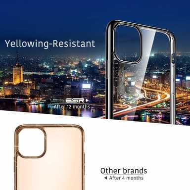 Myk og støtsikker transparent / svart iPhone 11 deksel