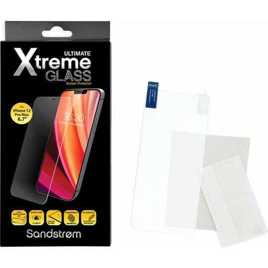 Sandstrøm Ultimate Xtreme iPhone 12 Pro Max skjermbeskytter