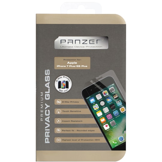 Panzer Privacy skjermbeskytter til iPhone 7 Plus/8 Plus
