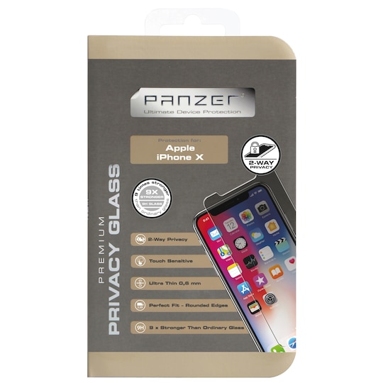 Panzer Privacy skjermbeskyttelse for iPhone X/Xs/11 Pro