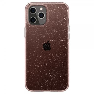 Spigen iPhone 12/iPhone 12 Pro Deksel Liquid Crystal Glitter Rose Quartz