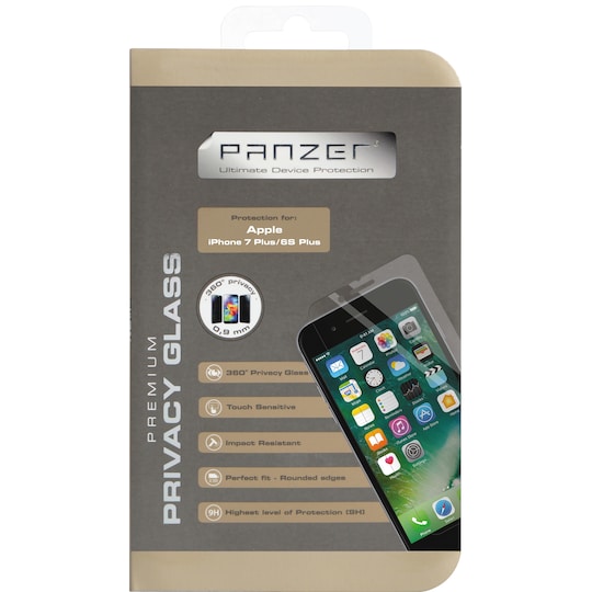 Panzer Privacy skjermbeskytter til iPhone 6/6S/7 Plus/8 Plus