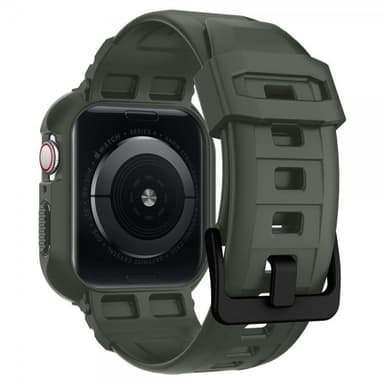 Spigen Apple Watch 44/45mm Deksel med Armbånd Rugged Armor Pro Military Green