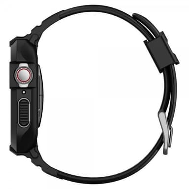 Spigen Apple Watch 44/45mm Deksel med Armbånd Rugged Armor Pro Svart