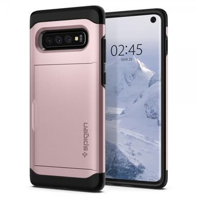 Spigen Samsung Galaxy S10 Deksel Slim Armor CS Rosegull