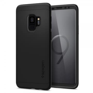 Spigen Thin Fit 360 Deksel med Skjermbeskytter till Samsung Galaxy S9 Svart