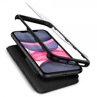 Spigen iPhone 11 Deksel med Skjermbeskytter Thin Fit 360 Svart